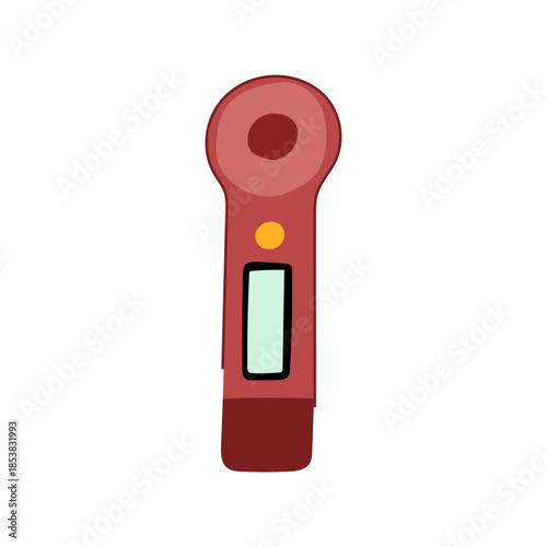 Handheld non contact thermometer gun measuring body temperature, providing quick and accurate readings for health monitoring and disease prevention in medical and home settings