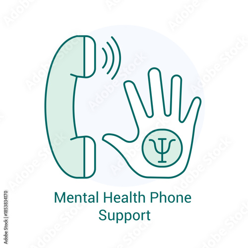 Mental Health Phone Support Icon
