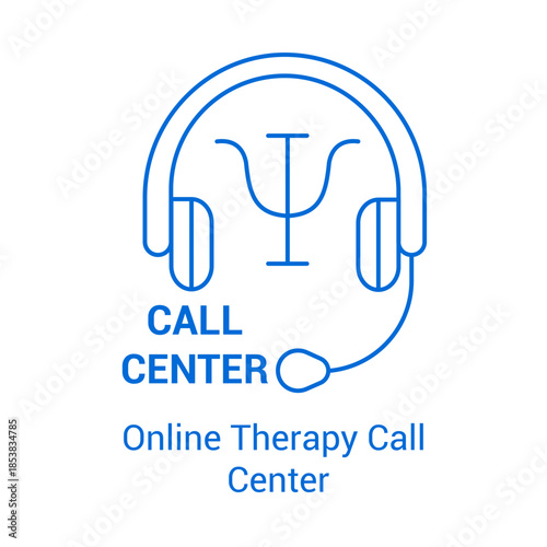 Online Therapy Call Center Icon