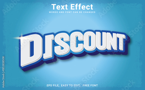 Editable 3d Discount text effect in illustrator	