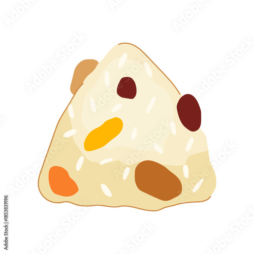 Zongzi, a traditional chinese rice dumpling with glutinous rice and colorful fillings, representing asian cuisine, cultural traditions, and festive celebrations