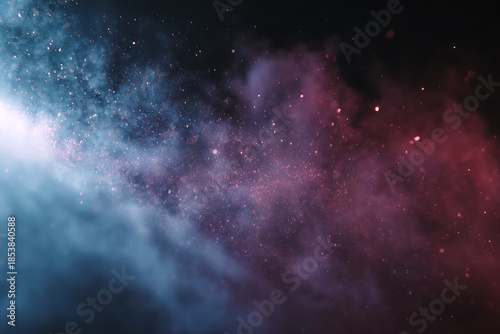 Фотография smoke and starry background overlay  in dark background, haze particles