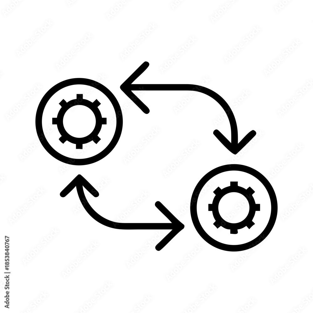 Fototapeta premium devops workflow diagram icon