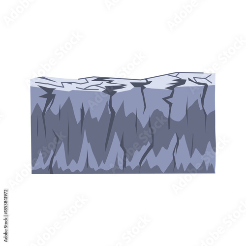 Ground cross section illustrating horizontal layers of soil and rock, with a top layer showing heavy cracking, representing concepts like drought or environmental change