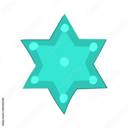 Six pointed star of david displaying spiritual meaning and religious identity, offering a visual representation for judaism and cultural design elements