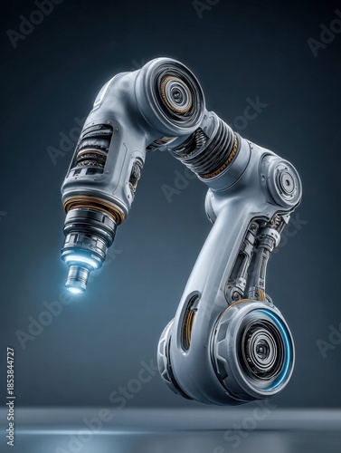 Futuristic Robotic Arm with Glowing Tip