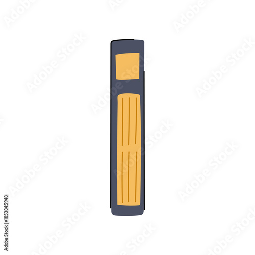 Vhs tape illustration symbolizing vintage home video recording and analog media nostalgia, retro eightiesninenties format on a clean white background for editorial or commercial use