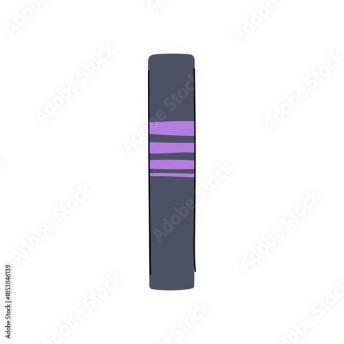 Vintage video home system cassette standing upright, representing old analog entertainment and nostalgic media from past decades, with a stylized illustration