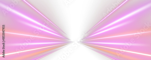Neon orange and pink streaks ripple across abstract city roads. Motion blur conveys speed and energy flow. Perfect for high-tech designs. PNG