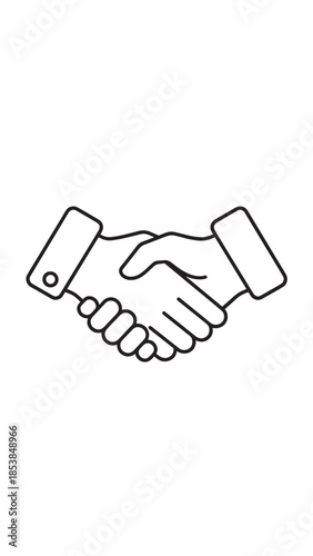 Handshake between two people symbolizing agreement, partnership, and collaboration in a business context.