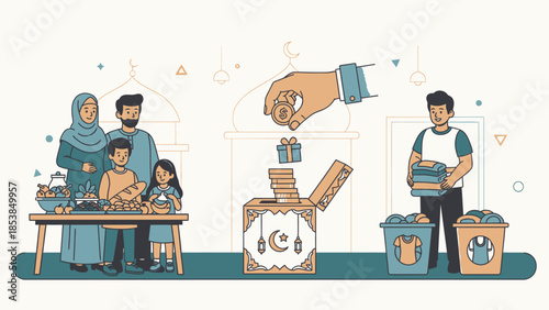 Islamic Family Charity: Giving Zakat, Sadaqah, and Donations to the Needy