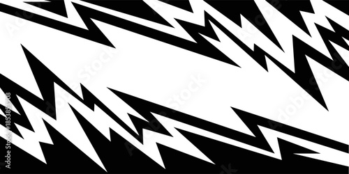 black and white lightning pattern with some copy space area