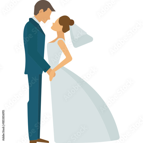 Couple Icon Flat Style – Valentine’s Day Love, Romantic Relationship, Togetherness Symbol