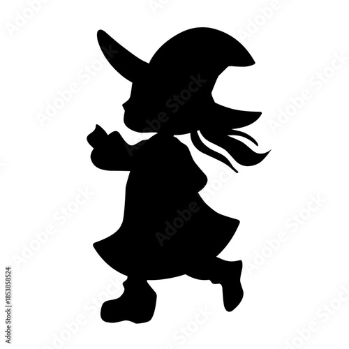 Halloween child silhouette vector
