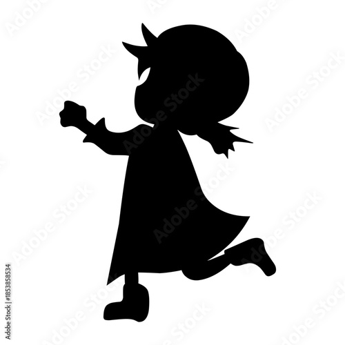 Halloween child silhouette vector