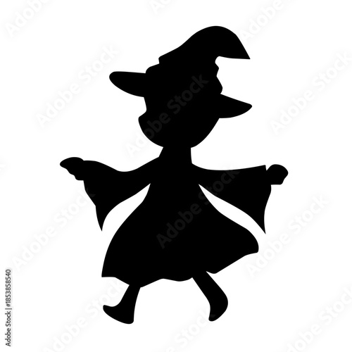 Halloween child silhouette vector