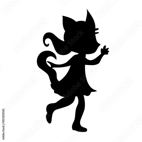 Halloween child silhouette vector