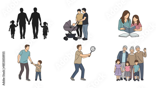 A diverse group of people of different ages and relationships together