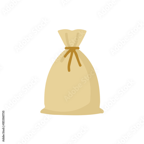 flat_2D_icon_of_a_flour_bag, Vector, eps, flat design, animation design, simple flat 2D icon, minimalist design, clipart, illustration