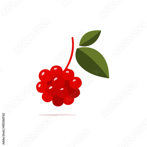 2D_icon_of_a_forest_berry, Vector, eps, flat design, animation design, simple flat 2D icon, minimalist design, clipart, illustration