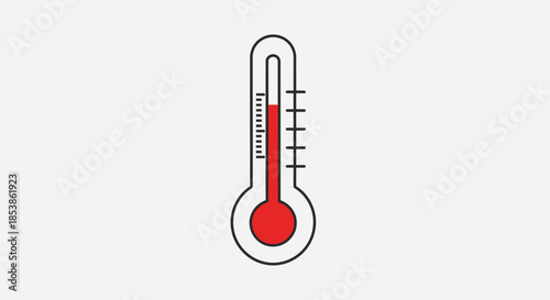 Thermometer showing high temperature with transparent background