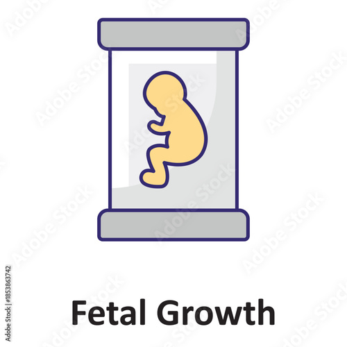Fetal Growth Vector Icon which can easily modify or edit