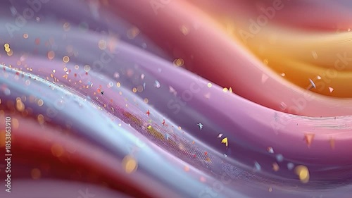 Flowing Ribbons of Color: Abstract ribbons cascade, their gradients blending seamlessly. The image creates a sense of dynamism.