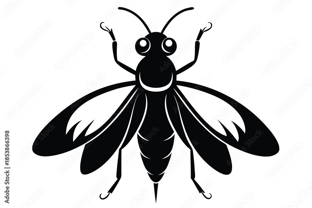 Fototapeta premium firefly silhouette line art vector illustration with a white background