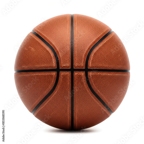 Professional leather basketball isolated on white background