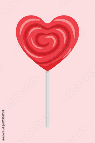 Delightful heart shaped lollipop candy
