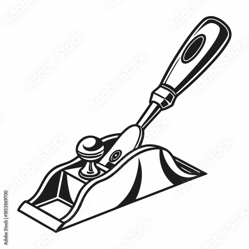 hand drawn illustration of canoe,Hand Plane Icon