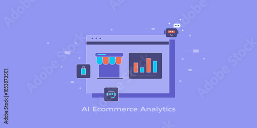 Ai ecommerce agent processes multi task, customer behavior and inventory analysis to deliver product recommendation connected chatbot support, enhance brand online sales.