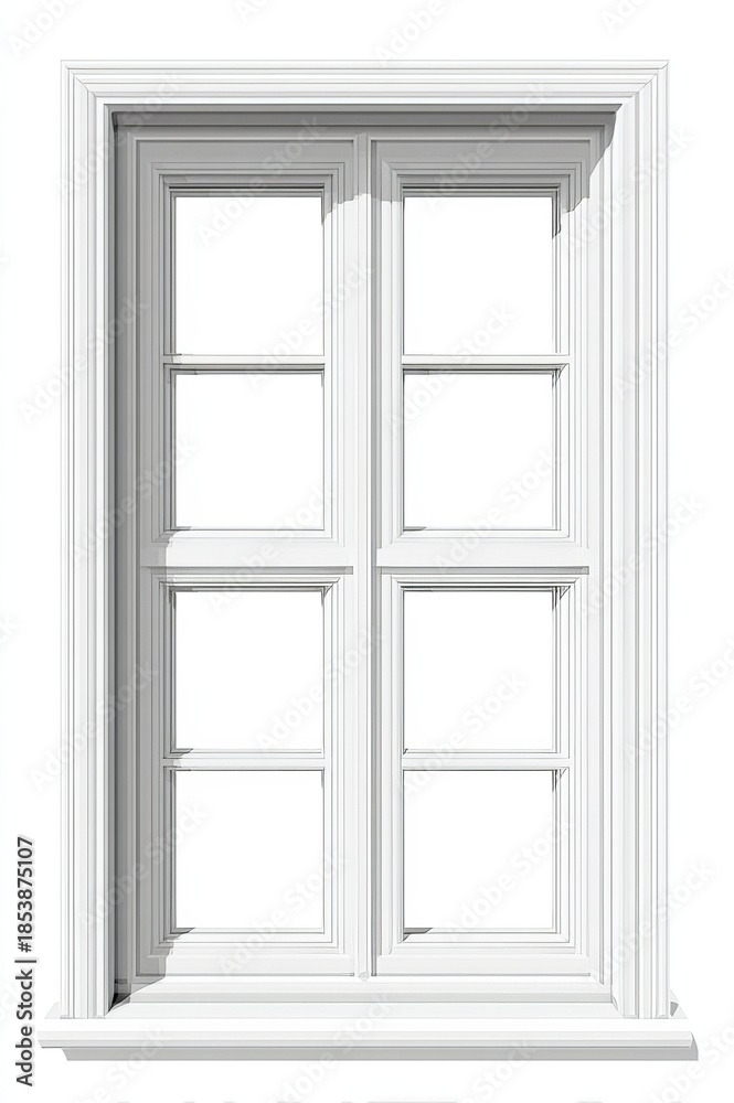 Obraz premium white window on a white wall