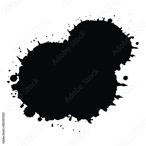 abstract black ink splash