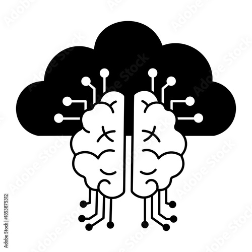 A hand drawn style illustration showing cloud sync

