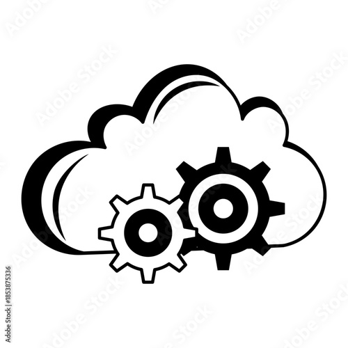 A hand drawn style illustration showing cloud sync


