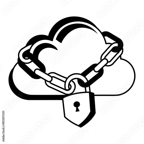 A hand drawn style illustration showing cloud sync

