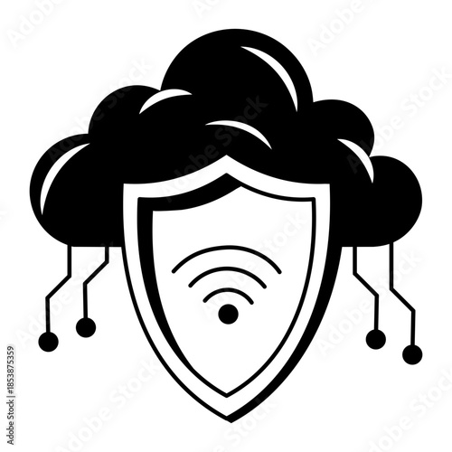 A hand drawn style illustration showing cloud sync

