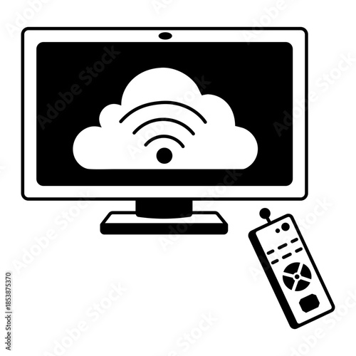 A hand drawn style illustration showing cloud sync

