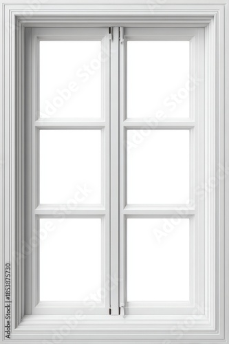 white window on a white wall