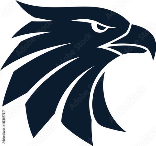 Powerful Eagle Head Logo Vector Icon Modern Stylized Mascot Emblem for Sports, Branding, Freedom, Strength & Leadership