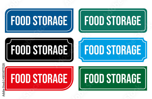 Food Storage Door Sign Illustration Printable Door Signs for storage and supply rooms.