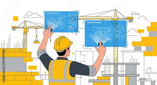 Architectural innovation: Construction supervisor utilizing modern interface technologies for