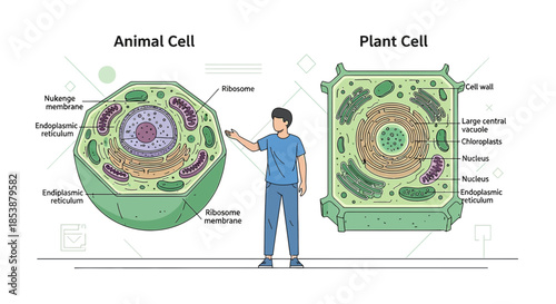 Comparative study: Depicting the intricate structure and function of plant and animal cells