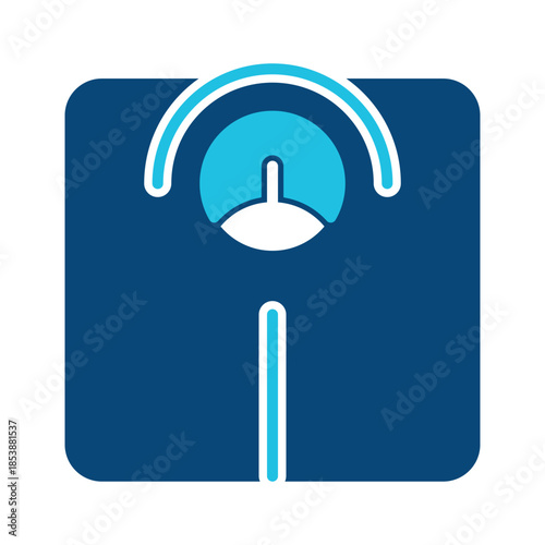 Simple solid bodyscales icon.