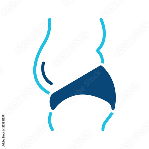 Simple solid overweight icon.