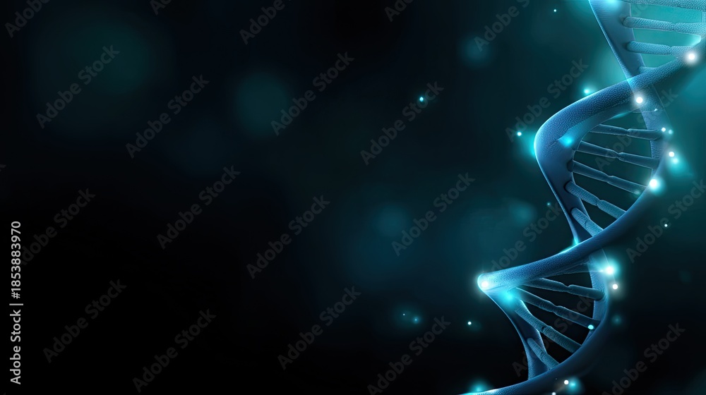 custom made wallpaper toronto digitalAbstract Representation of DNA Helix with Glowing Elements on Dark Background for Science and Technology Themes in Healthcare and Genetics Exploration