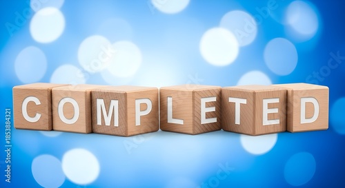 Wooden blocks spelling 