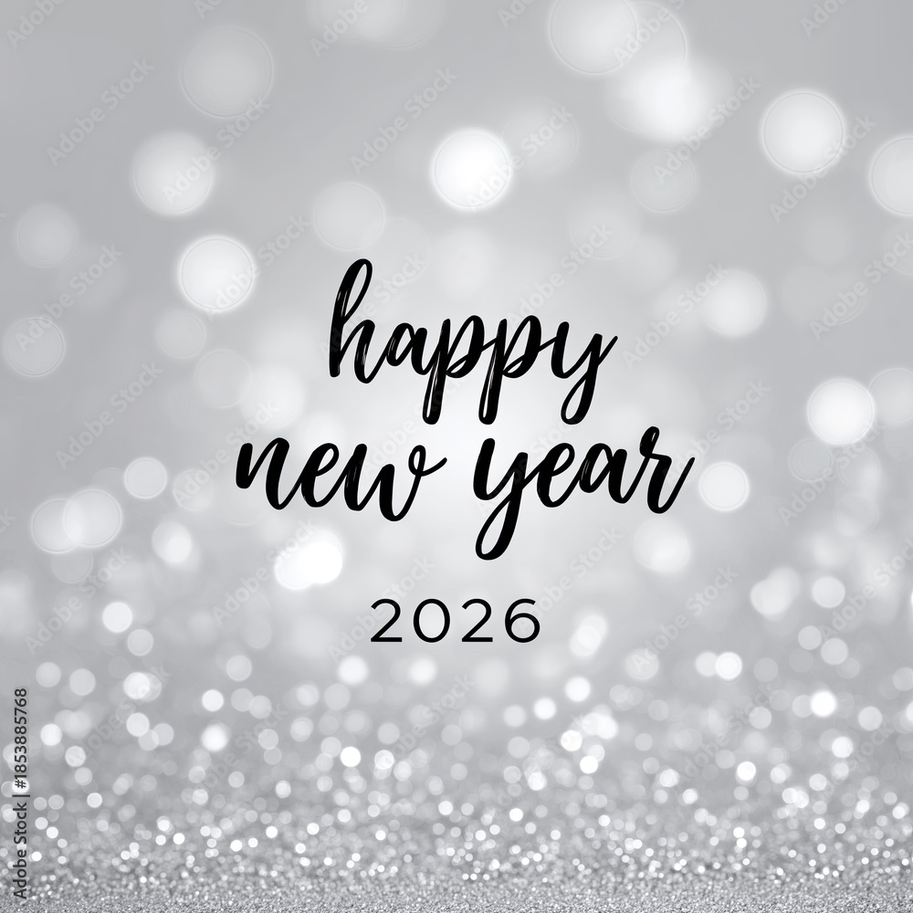Fototapeta premium Elegant script appears centered against shimmering backdrop creating refined seasonal congratulations.