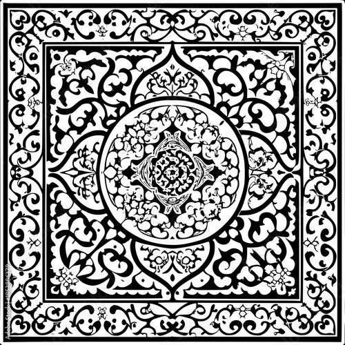 ornamental round frame